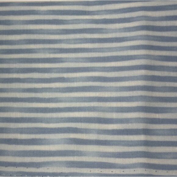 Blue & Blue Striped Cotton Fabric 10" x 42" Clothworks Sewing Crafts - Picture 6 of 10